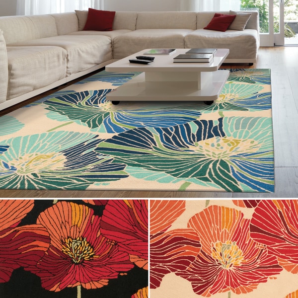 Rug Squared Laurel Floral Print Area Rug (3'6 x 5'6)