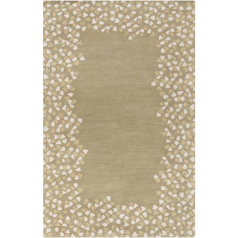 Rome Hand Tufted Floral Border Area Rug