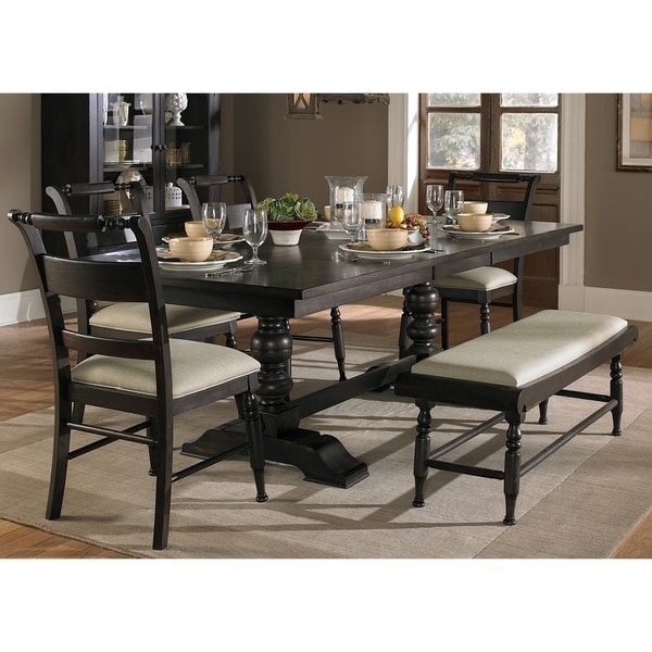 Liberty Black Cherry Traditional 6-piece Dinette Set