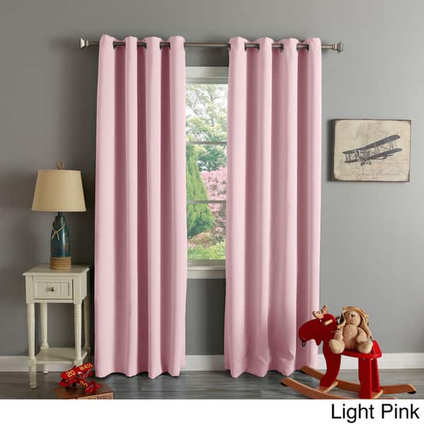 Aurora Home Silver Grommet Top Thermal Insulated 96 Inch Blackout Curtain Panel 52 X 95 On 10003551 Aurora Home Silver Grommet Top