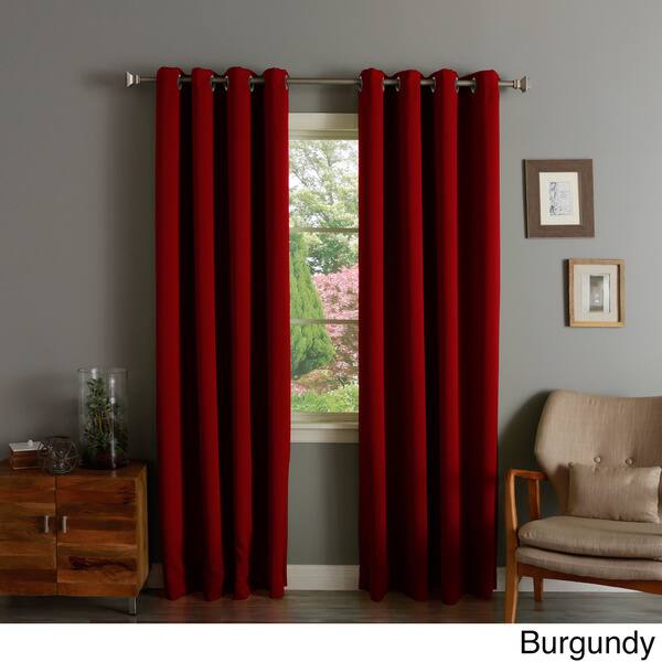 Aurora Home Silver Grommet Top Thermal Insulated 96 Inch Blackout Curtain Panel 52 X 95 On 10003551 Aurora Home Silver Grommet Top