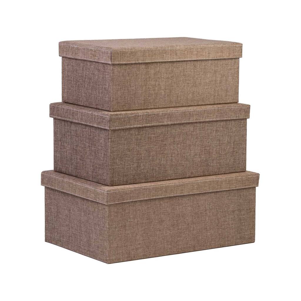 Creative Scents 3-piece Sand Dune Fabric Storage Box Set