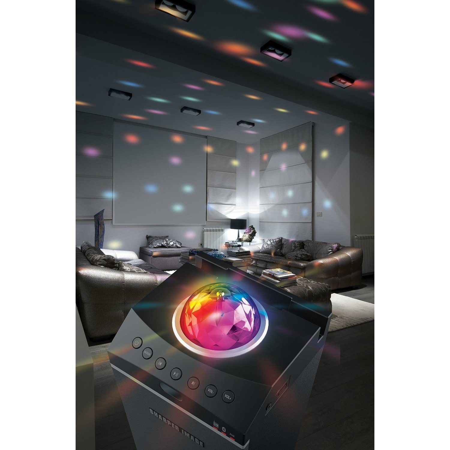 sharper image led disco ball speaker sbt 1030