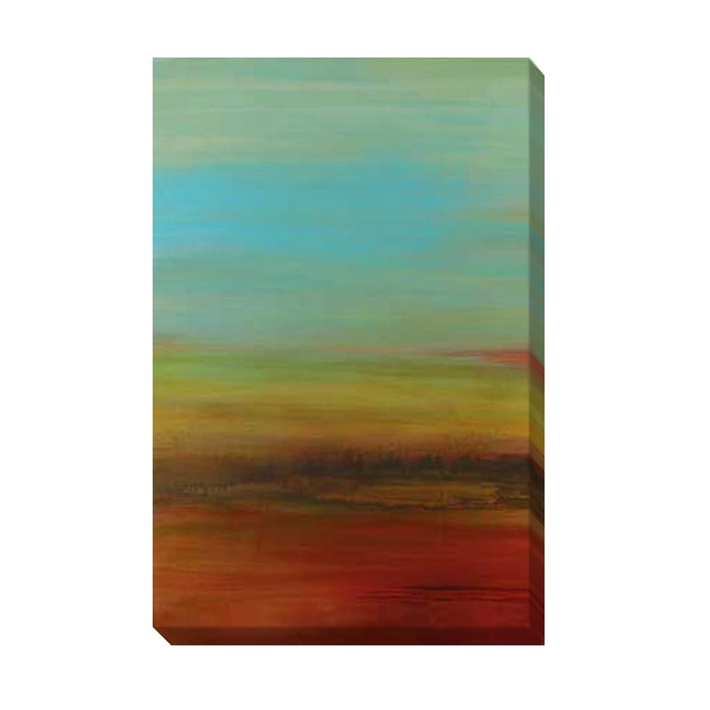 16X24 Sarah Ogren Yellow Flowers Abstract Gallery Wrapped Canvas 
