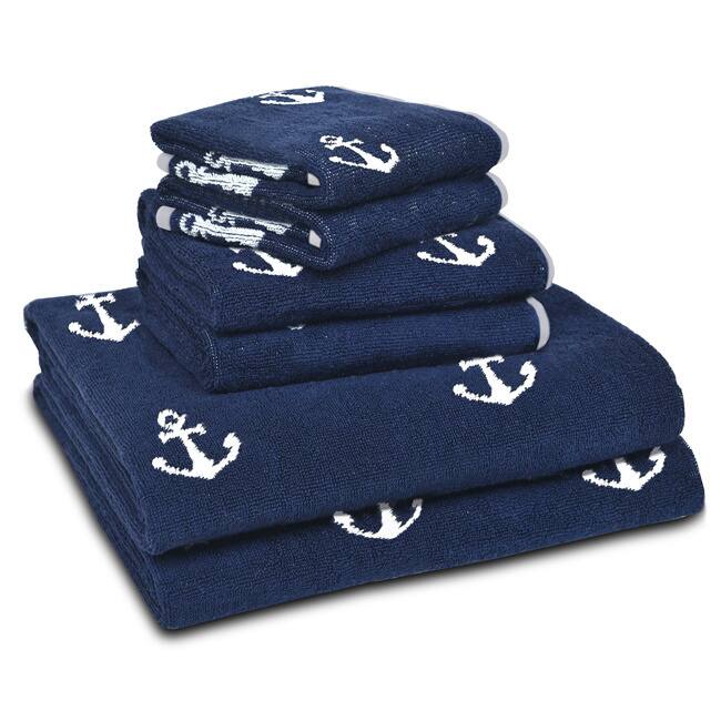 LaMont Home Anchors Bath Towel Collection in Navy