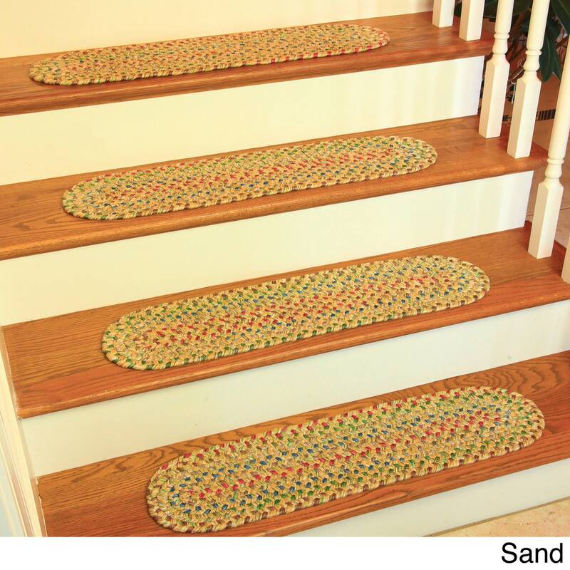 Rhody Rug Sophia Indoor/ Outdoor Braided Area Rug - Sand - 8" x 28" Oval