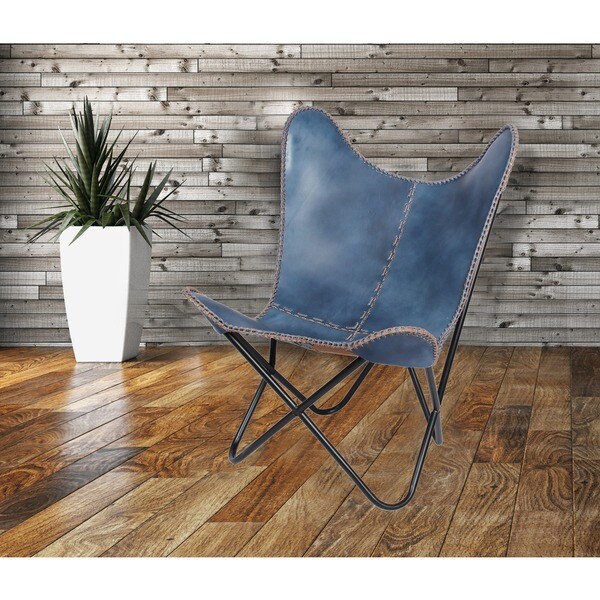 navy blue butterfly chair