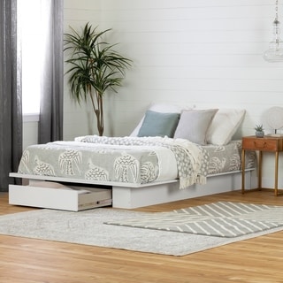 South Shore Furniture South Shore Holland Platform Bed with drawer Size - Queen (White)