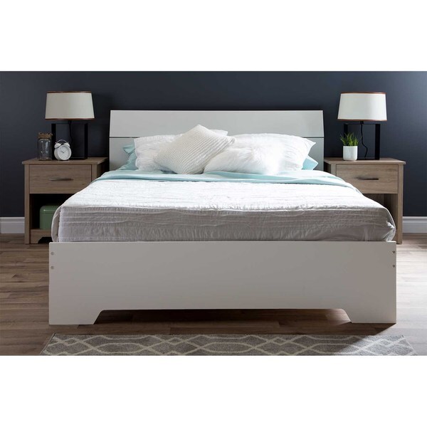 Shop South Shore Queen Platform Bed with Headboard Free Shipping