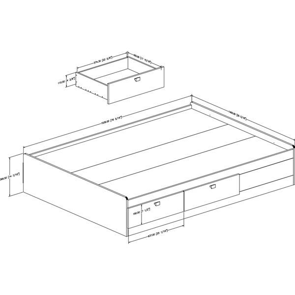 South Shore Spark Mates Bed with Drawers