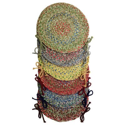 Rhody Rug Sophia Braided Reversible Chair Pads (Set of 4)