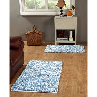 Hand Woven Paper Shag Rug Set of 2 (21 x 34inches and 27 x 45 inches ...