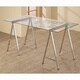 preview thumbnail 3 of 2, Strick & Bolton Rolf Nickel World Map Office Desk