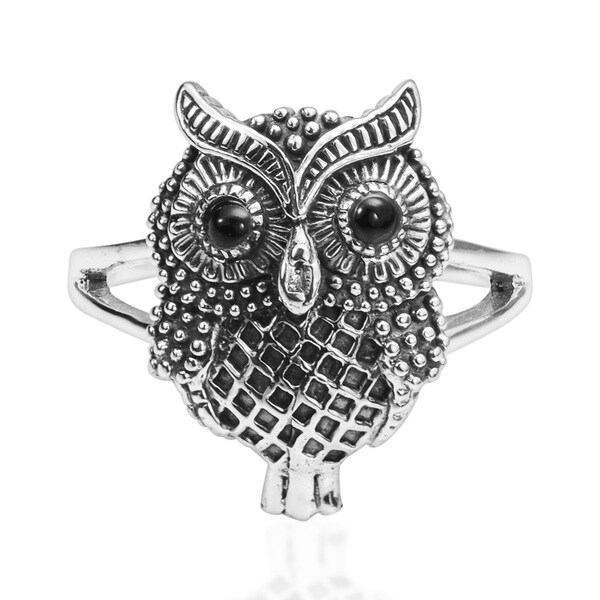Shop Handmade Intuitive Magic Owl .925 Sterling Silver Ring (Thailand