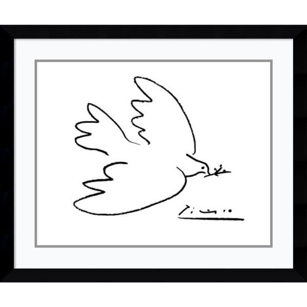 Shop Framed Art Print 'Dove of Peace' by Pablo Picasso 36 x 30inch