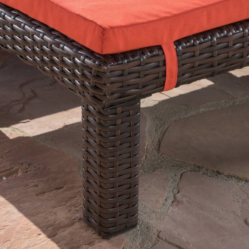 Jamaica Outdoor Chaise Lounge with Cushion by Christopher Knight Home