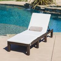 Jamaica Outdoor Chaise Lounge with Cushion by Christopher Knight Home