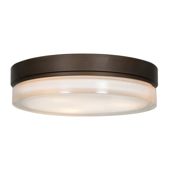 Access Lighting Solid 3 light 11 inch Flush Mount, Bronze