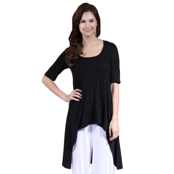 Shop 24/7 Comfort Apparel Women's Extra Long Tunic Top Free Shipping