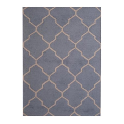 HERAT ORIENTAL 5 x 7' Handmade Trellis Design Wool Rug - 5' x 7'