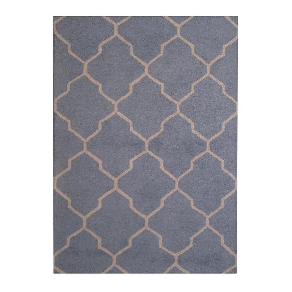 HERAT ORIENTAL 5 x 7' Handmade Trellis Design Wool Rug - 5' x 7'