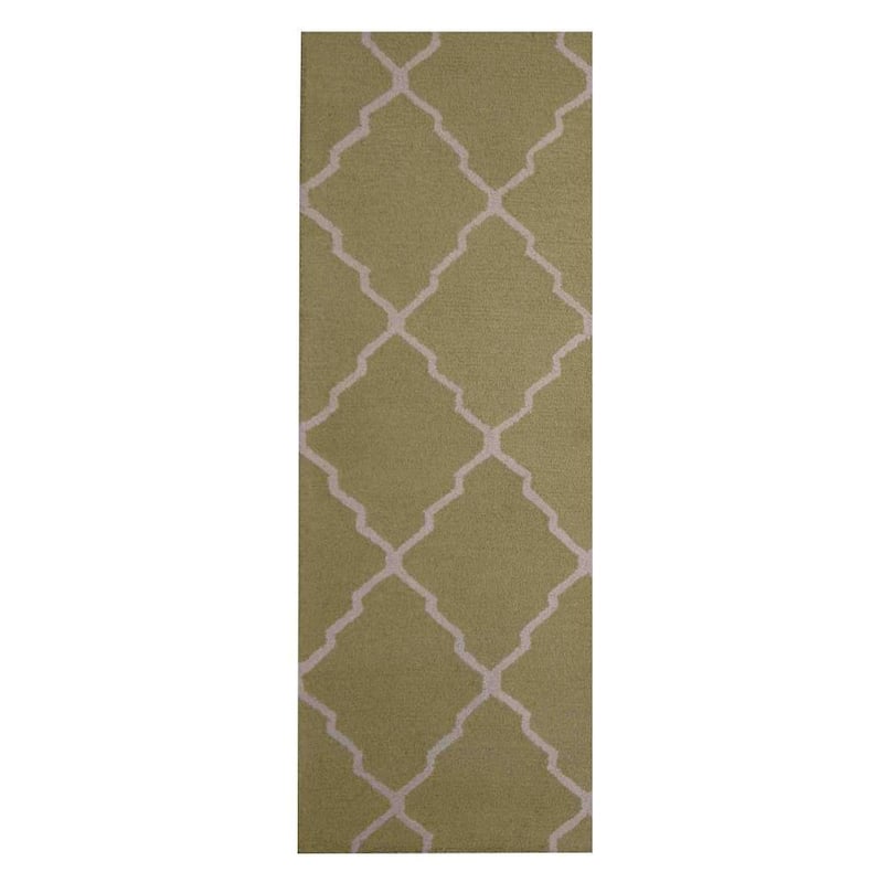 HERAT ORIENTAL 2'6" x 7' Handmade Design Wool Runner - 2'6 x 7'
