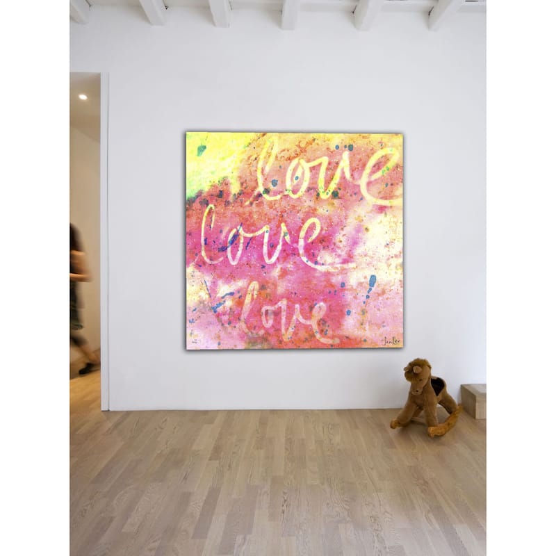 Marmont Hill Art Collective 'Love Love Love' Canvas art - Multi-Color