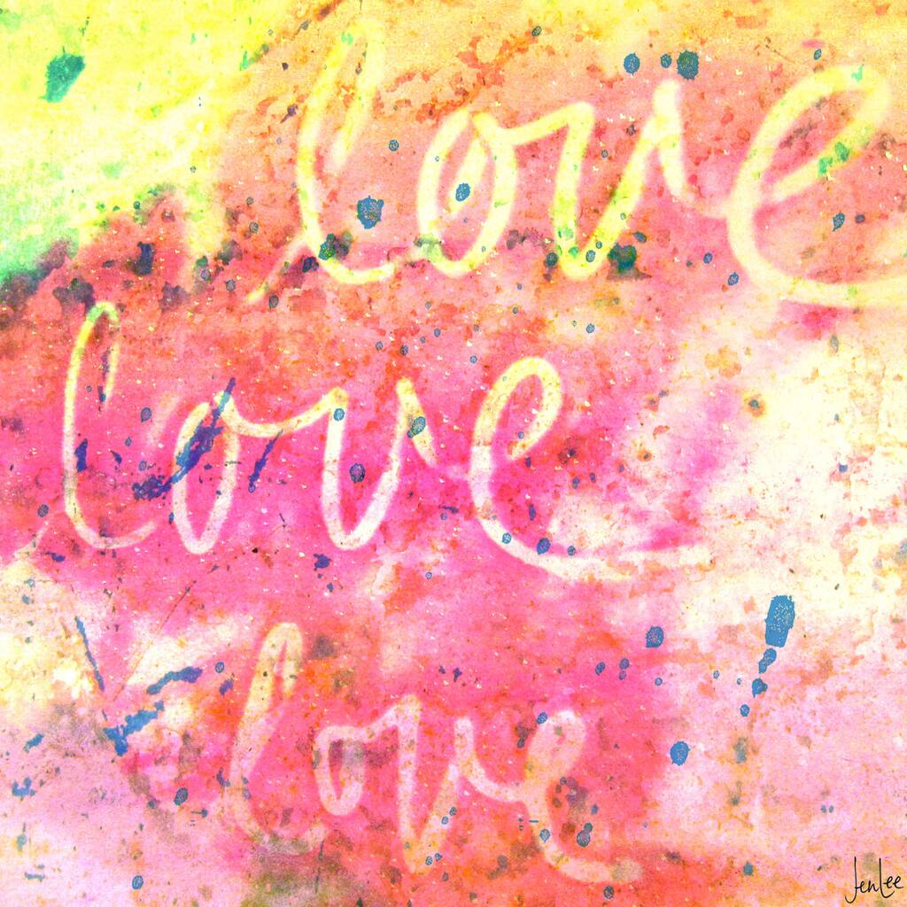 Marmont Hill Art Collective 'Love Love Love' Canvas art - Multi-Color