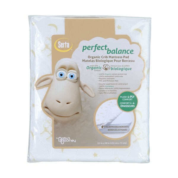 serta crib mattress pad