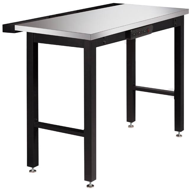 NewAge Products 48-inch Bamboo/ Stainless Steel Workbench with Powerbar