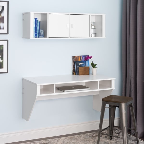 SOHO White Desk and Hutch Set