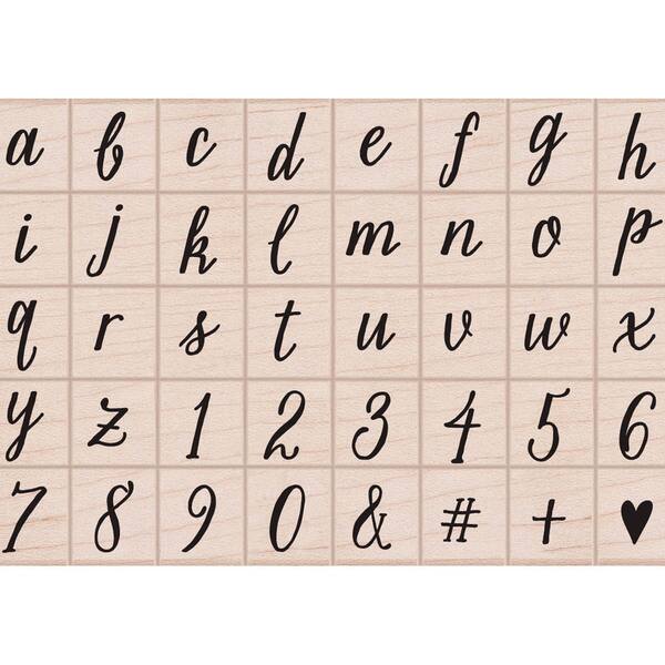 Hero Arts Mounted Rubber Stamp Set In Box 3 75 X2 25 Casual Letters Numbers Script Overstock 10011001