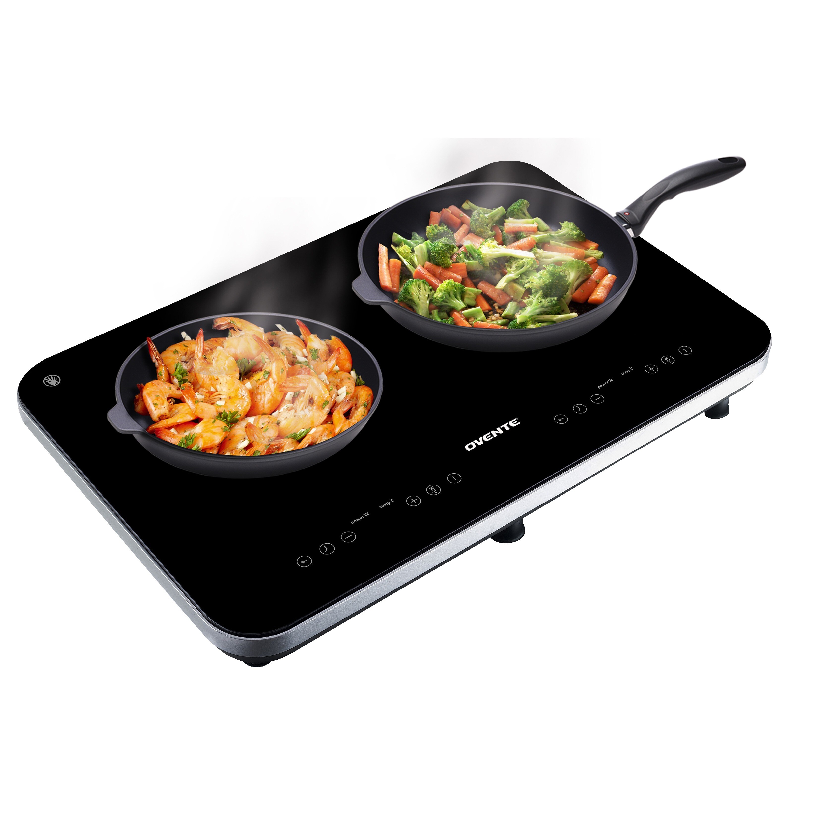 Shop Ovente Bg62b Portable Ceramic Double Induction Cooktop Black