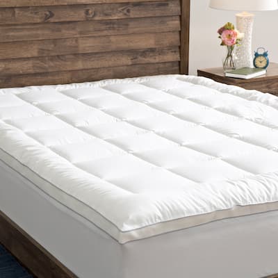 Grandeur Collection Powernap Cotton Top Celliant Fiber Blend Mattress Pad - White