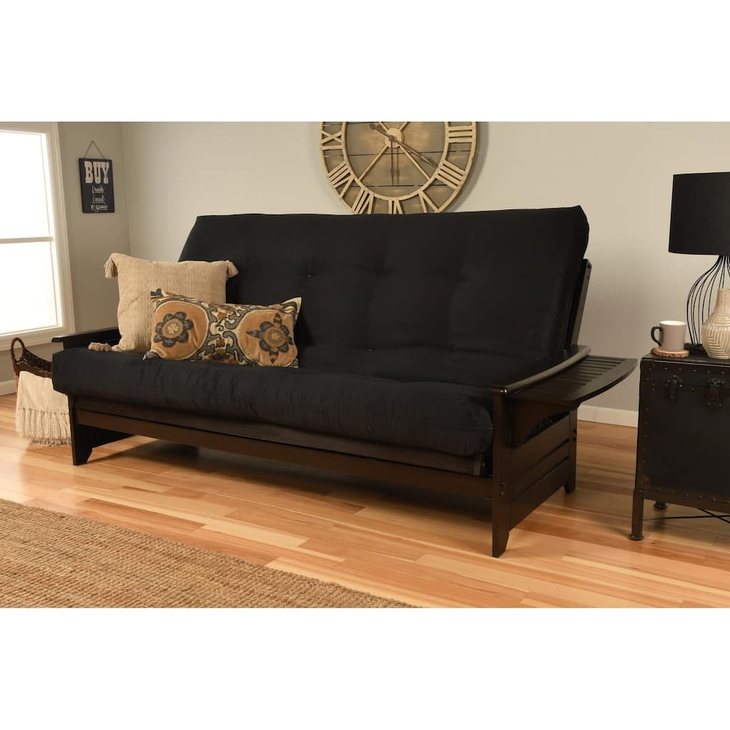 Porch & Den DeSoto Hardwood Queen-Size Futon Bed with Innerspring Mattress