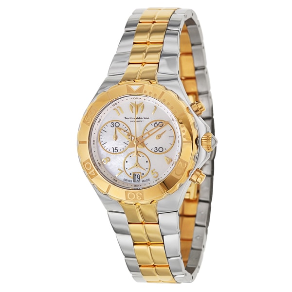 TechnoMarine Womens Sea Pearl Two tone Stainless Steel Swiss Quartz