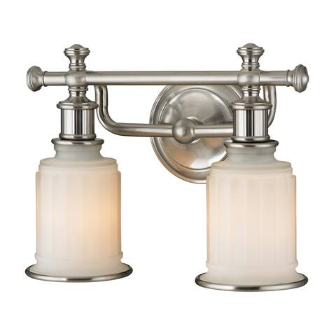 Acadia 2-light Brushed Nickel Bath Fixture