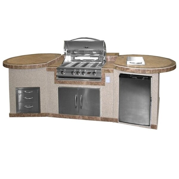 3-piece BBQ Island with 32-inch BBQ Grill
