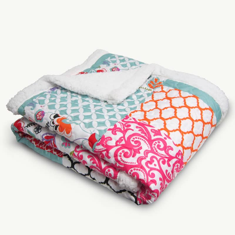 Lush Decor Brookdale Sherpa Throw Blanket