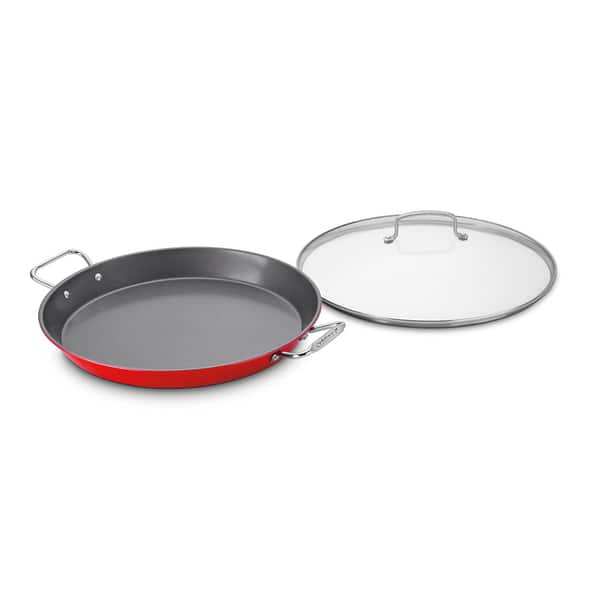NonStick 15 Paella Pan with Glass Lid Free Shipping Today