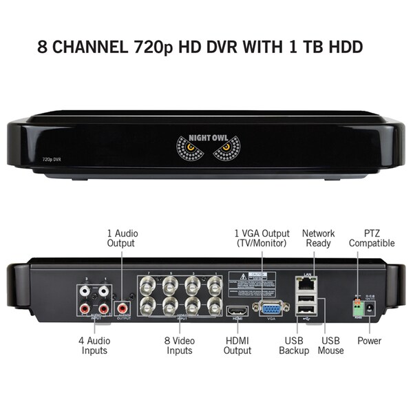 720p hd video security dvr
