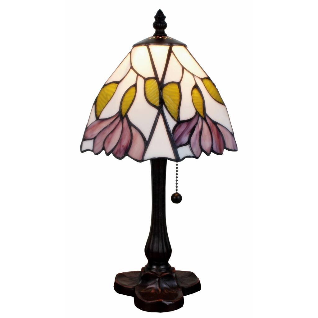 Amora Lighting Tiffany Style Floral Design Mini Table Lamp
