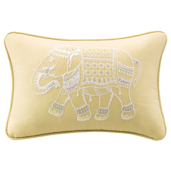 Ink+Ivy Zahira Embroidered Oblong Cotton Pillow
