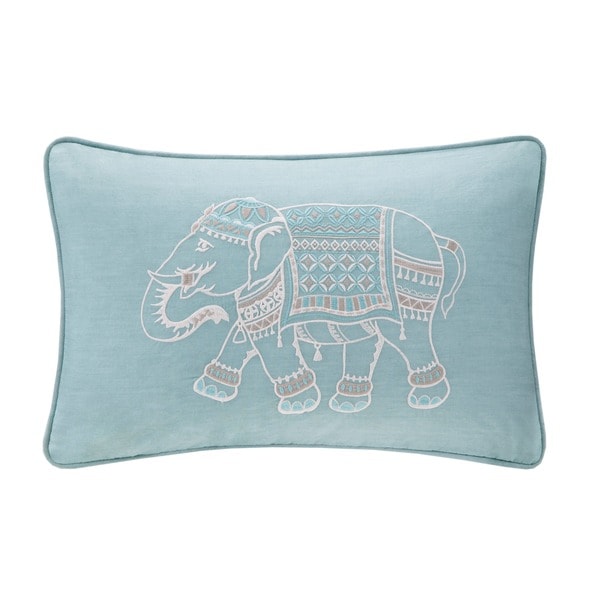 Ink+Ivy Zahira Embroidered Oblong Throw Pillow   Shopping