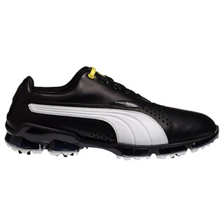 black and white golf shoes