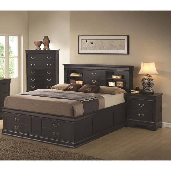 shop clay alder home elkton modern black 3-piece bedroom set - free