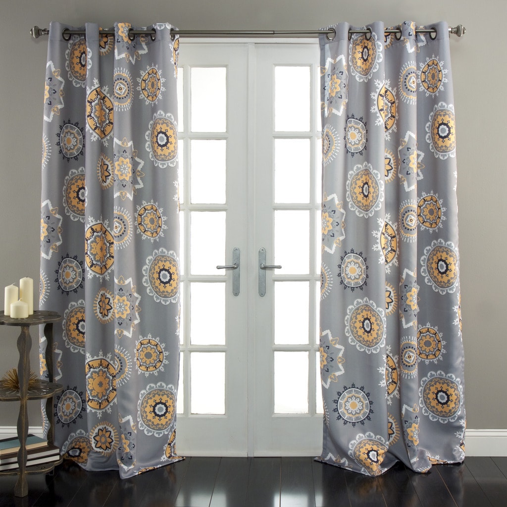 Lush Decor Adrianne Room Darkening 84-Inch Curtain Panel Pair - 52