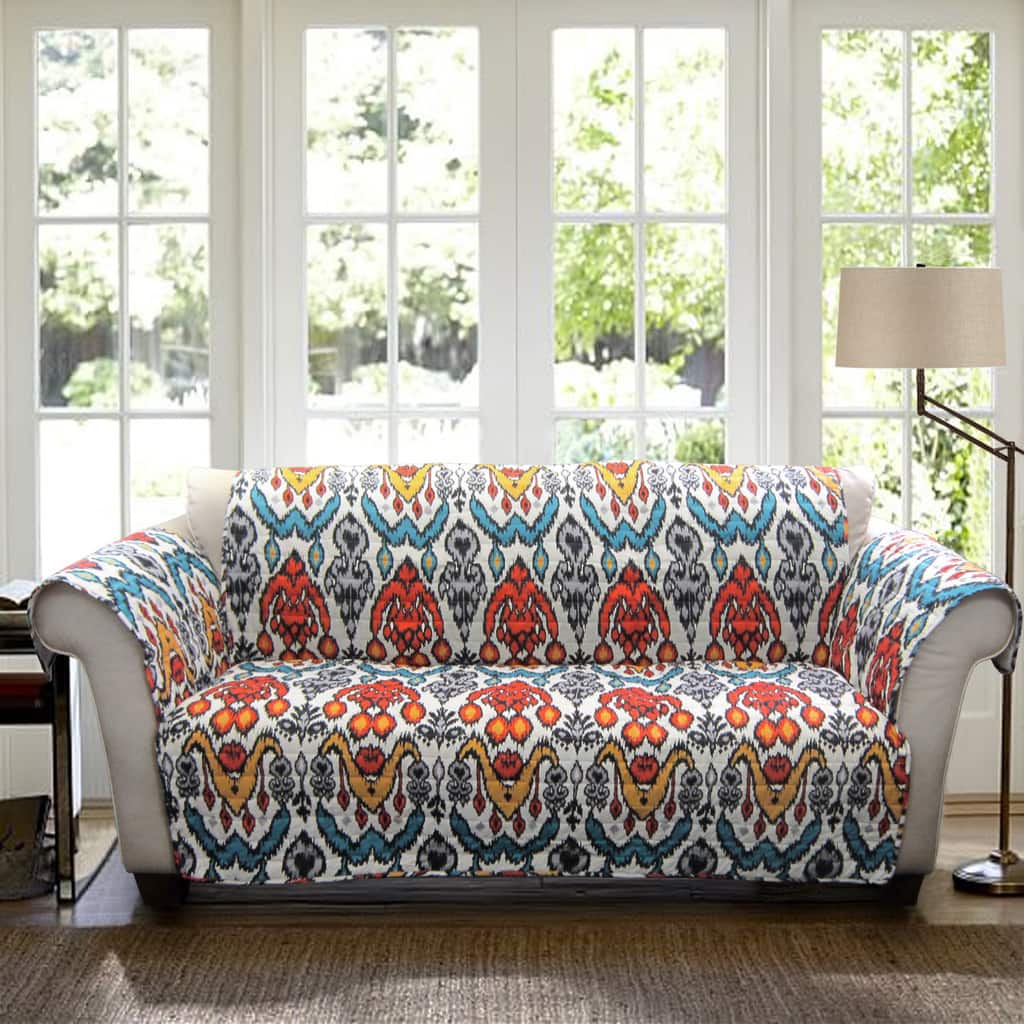 Lush Decor Jaipur Ikat Sofa Furniture Protector Slipcover