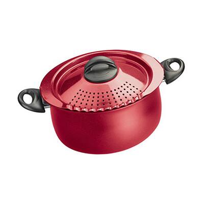 Bialetti 7185 Trends Collection 5-Quart Pasta Pot, Red