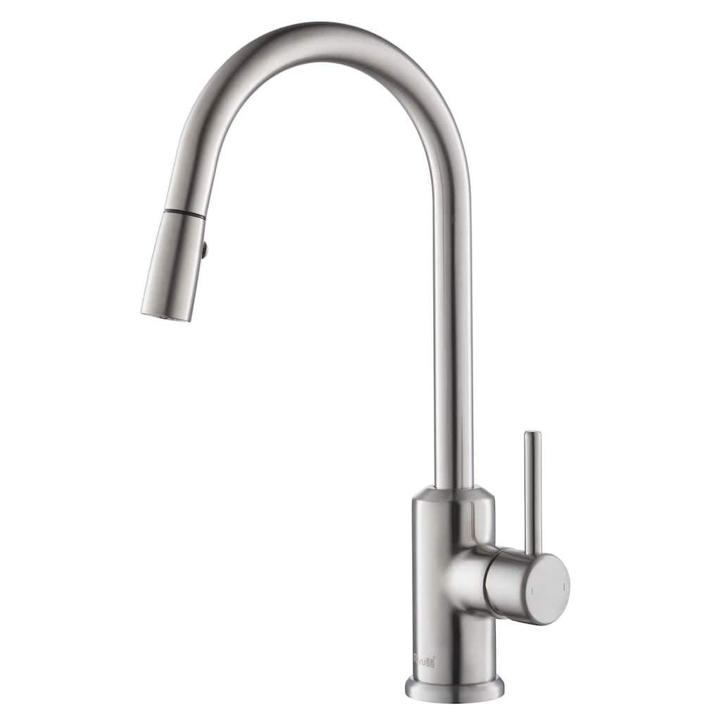 Rivuss Brunei Brushed Nickel Single Lever Solid Brass Pull-down Kitchen Faucet